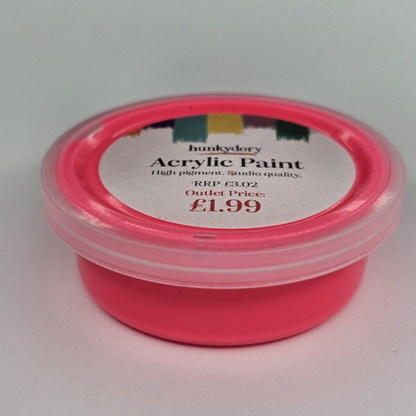 Hunkydory - Artist Acrylic Paint - Neon - Pink - 04