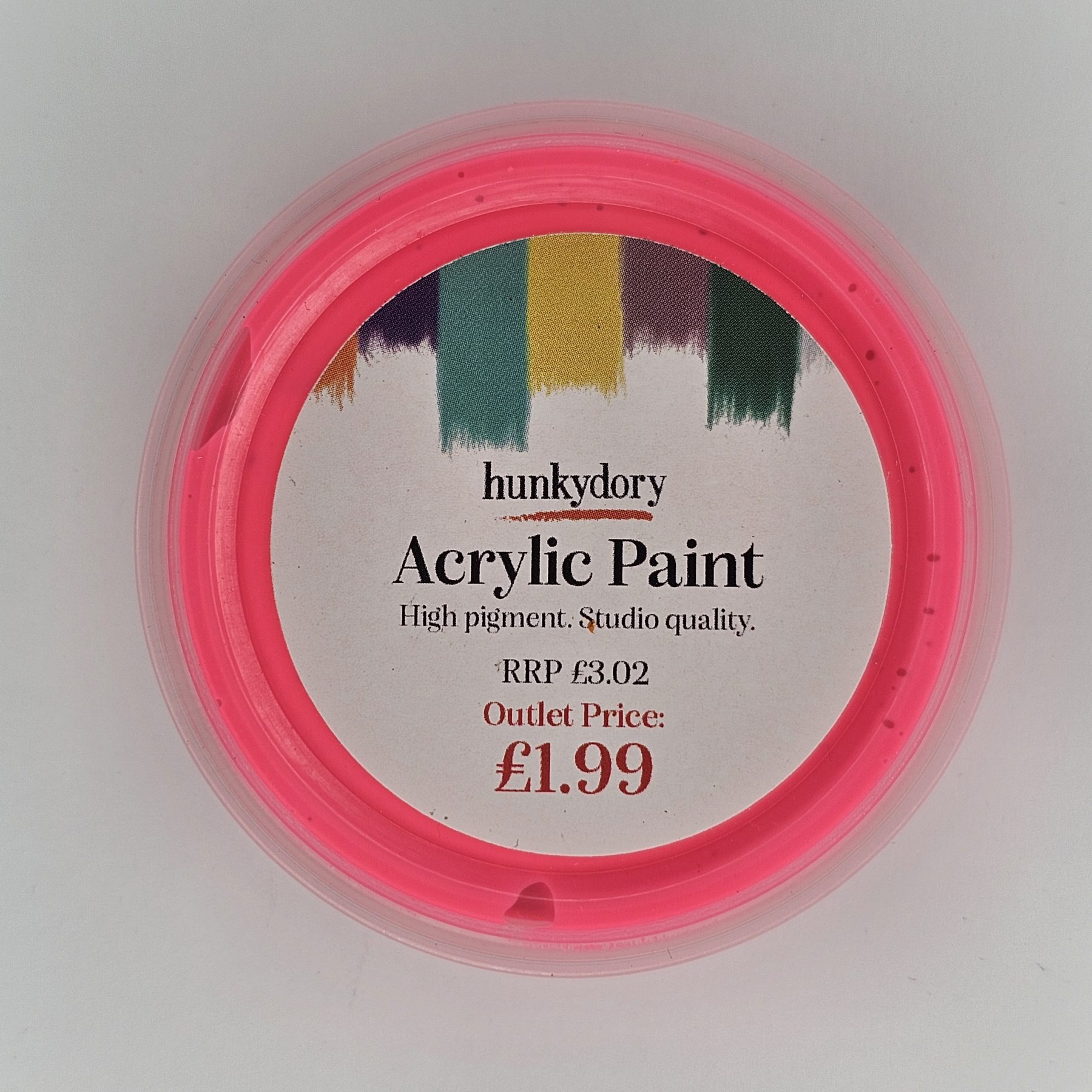 Hunkydory - Artist Acrylic Paint - Neon - Pink - 04