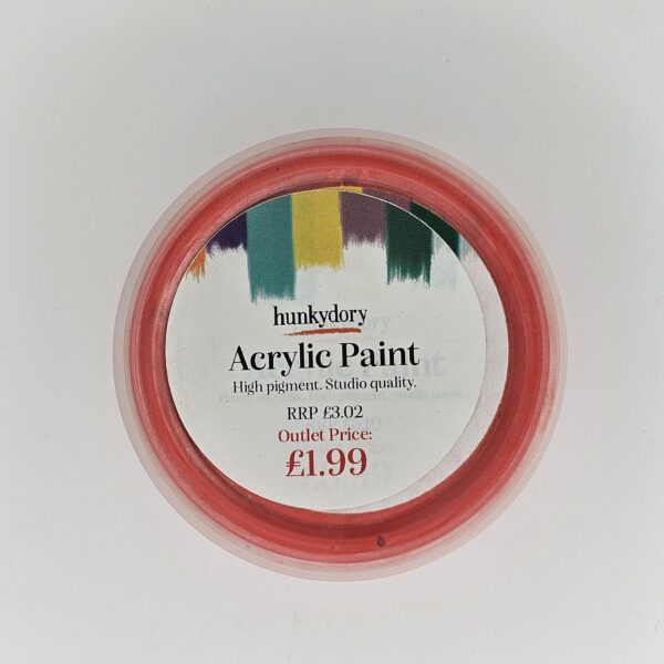 Hunkydory - Artist Acrylic Paint - Metallic - Red - 04