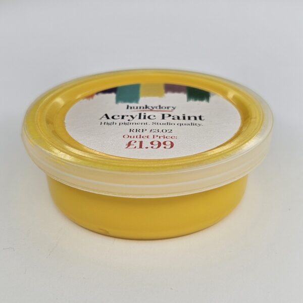 Hunkydory - Artist Acrylic Paint - Matt - Yellow - 04