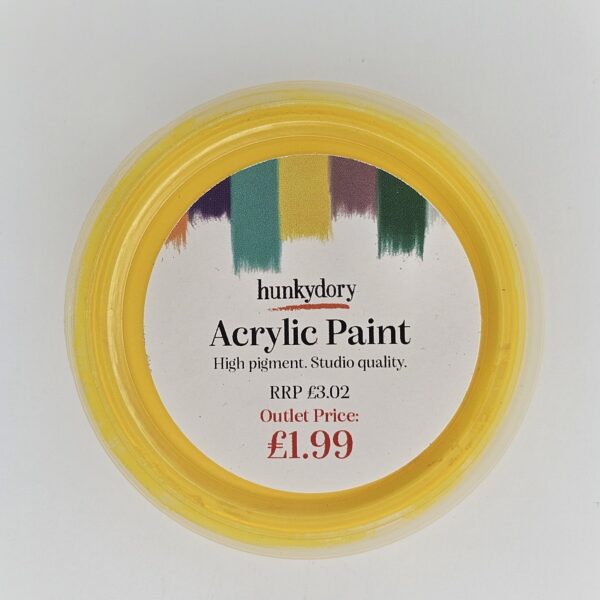 Hunkydory - Artist Acrylic Paint - Matt - Yellow - 04