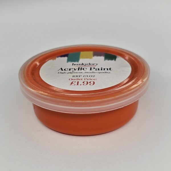 Hunkydory - Artist Acrylic Paint - Matt - Orange - 05