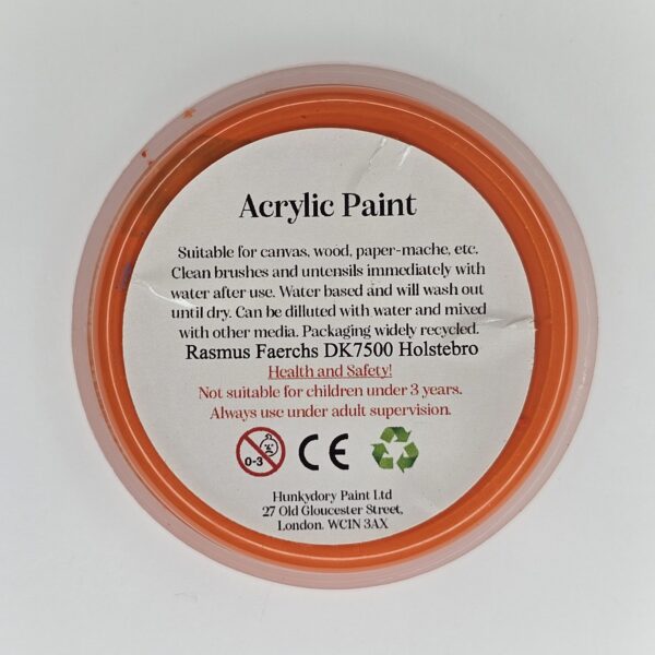 Hunkydory - Artist Acrylic Paint - Matt - Orange - 05