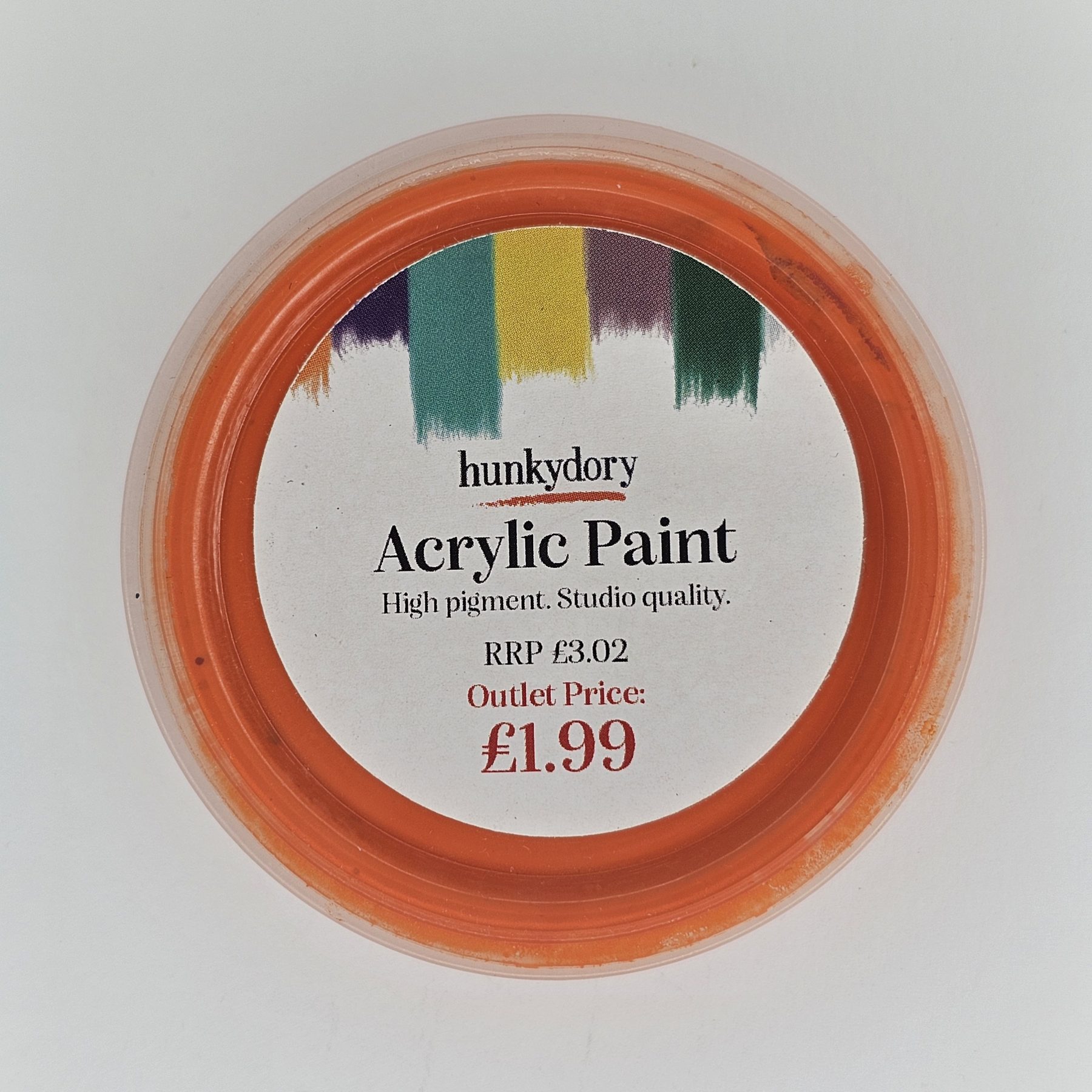 Hunkydory - Artist Acrylic Paint - Matt - Orange - 05