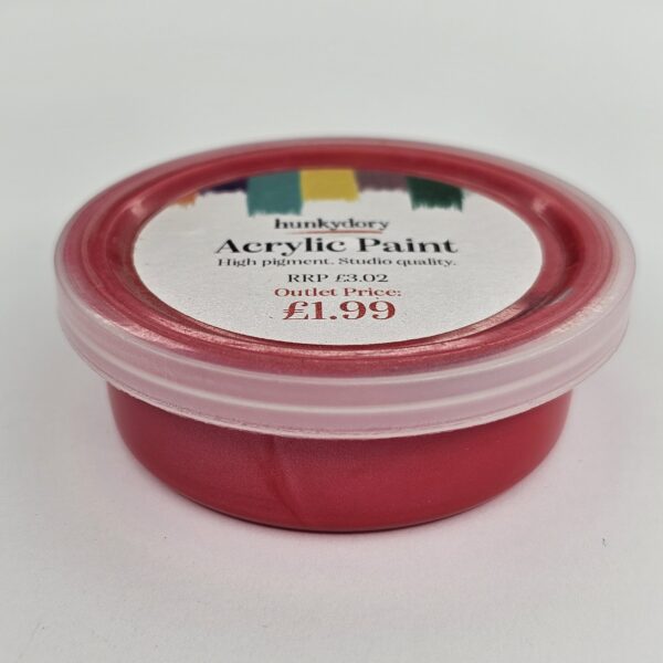 Hunkydory - Artist Acrylic Paint - Metallic - Pink - 05