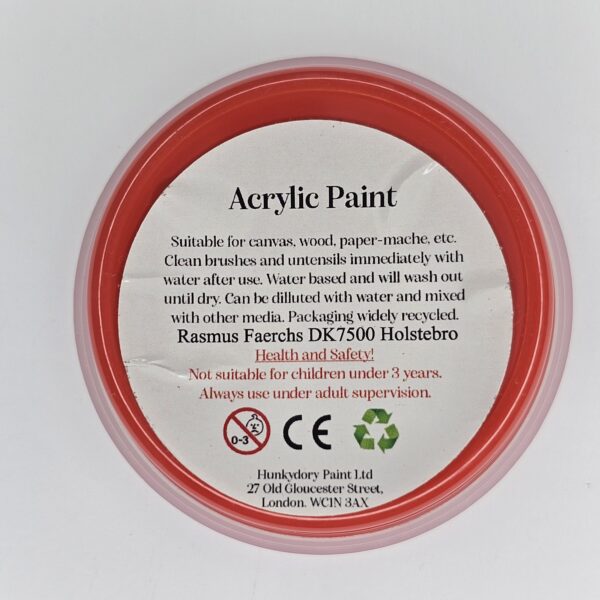 Hunkydory - Artist Acrylic Paint - Matt - Red - 06