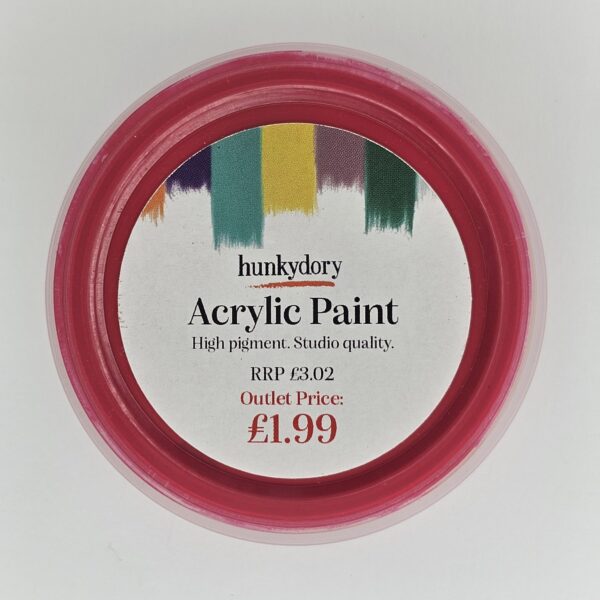 Hunkydory - Artist Acrylic Paint - Matt - Primary Red - 07