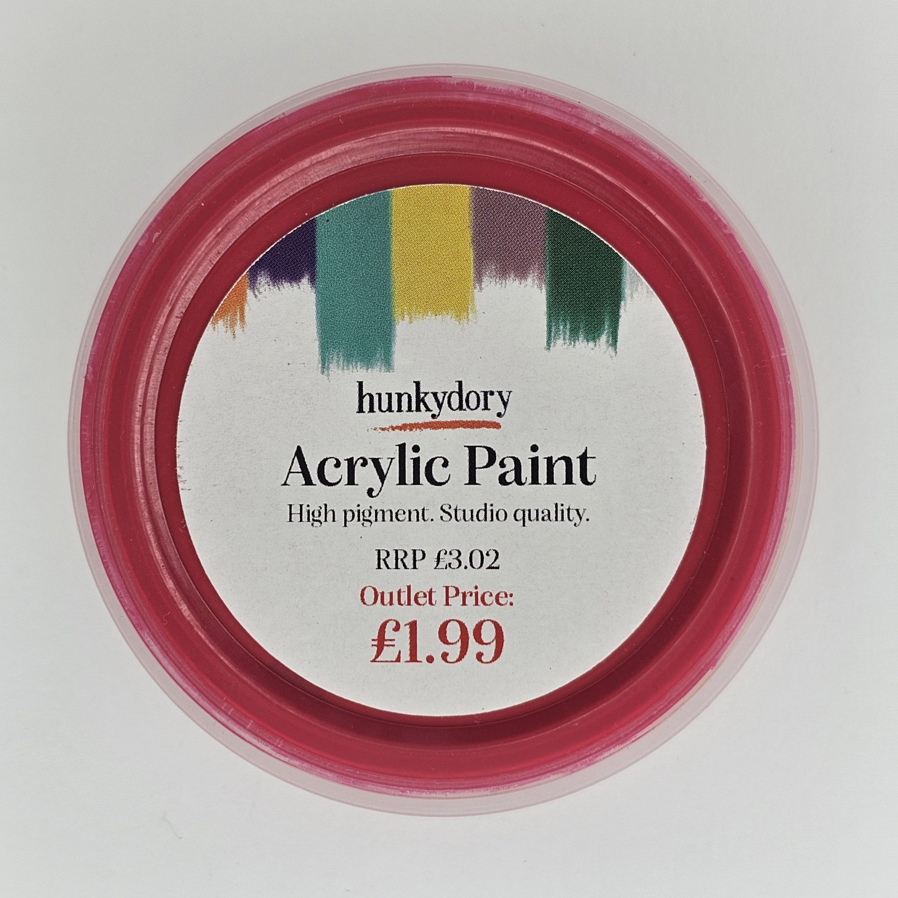 Hunkydory - Artist Acrylic Paint - Matt - Primary Red - 07