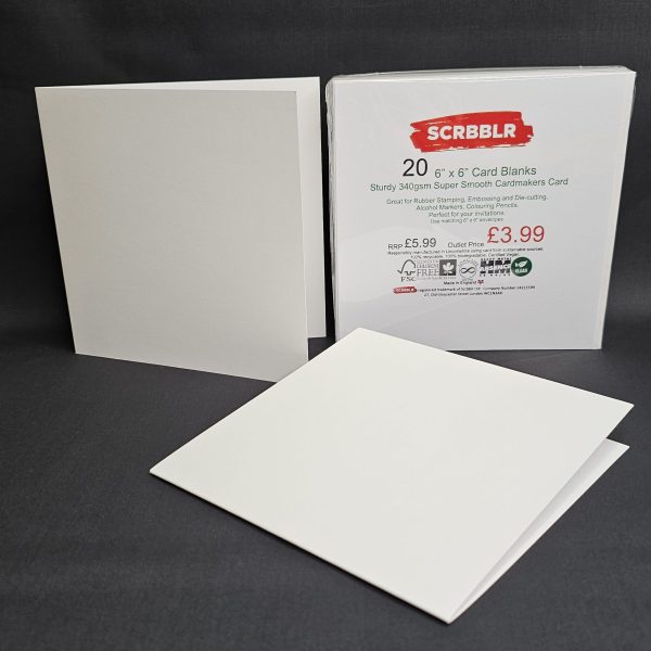 1 Luxury 6"x 6" Card Blanks 20 Pack & 6"x 6" Envelopes 25 Pack