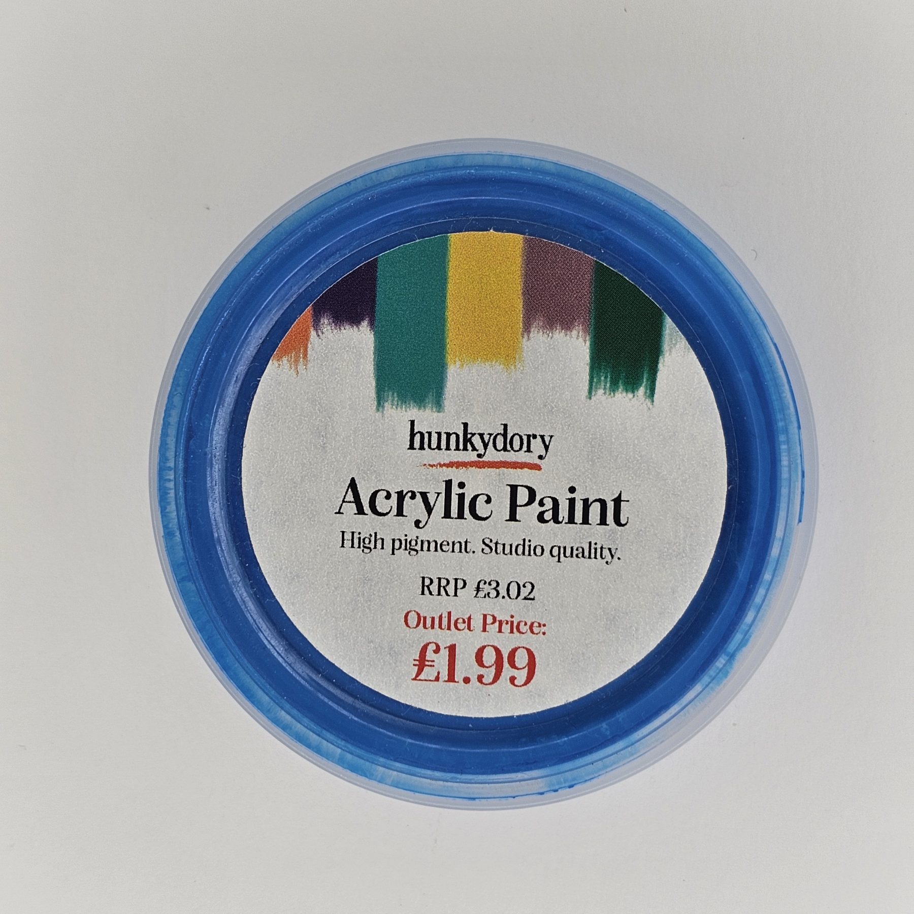 Hunkydory - Artist Acrylic Paint - Matt - Primary Blue - 10