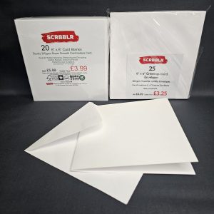Luxury 6"x 6" Card Blanks 20 Pack & 6"x 6" Envelopes 25 Pack