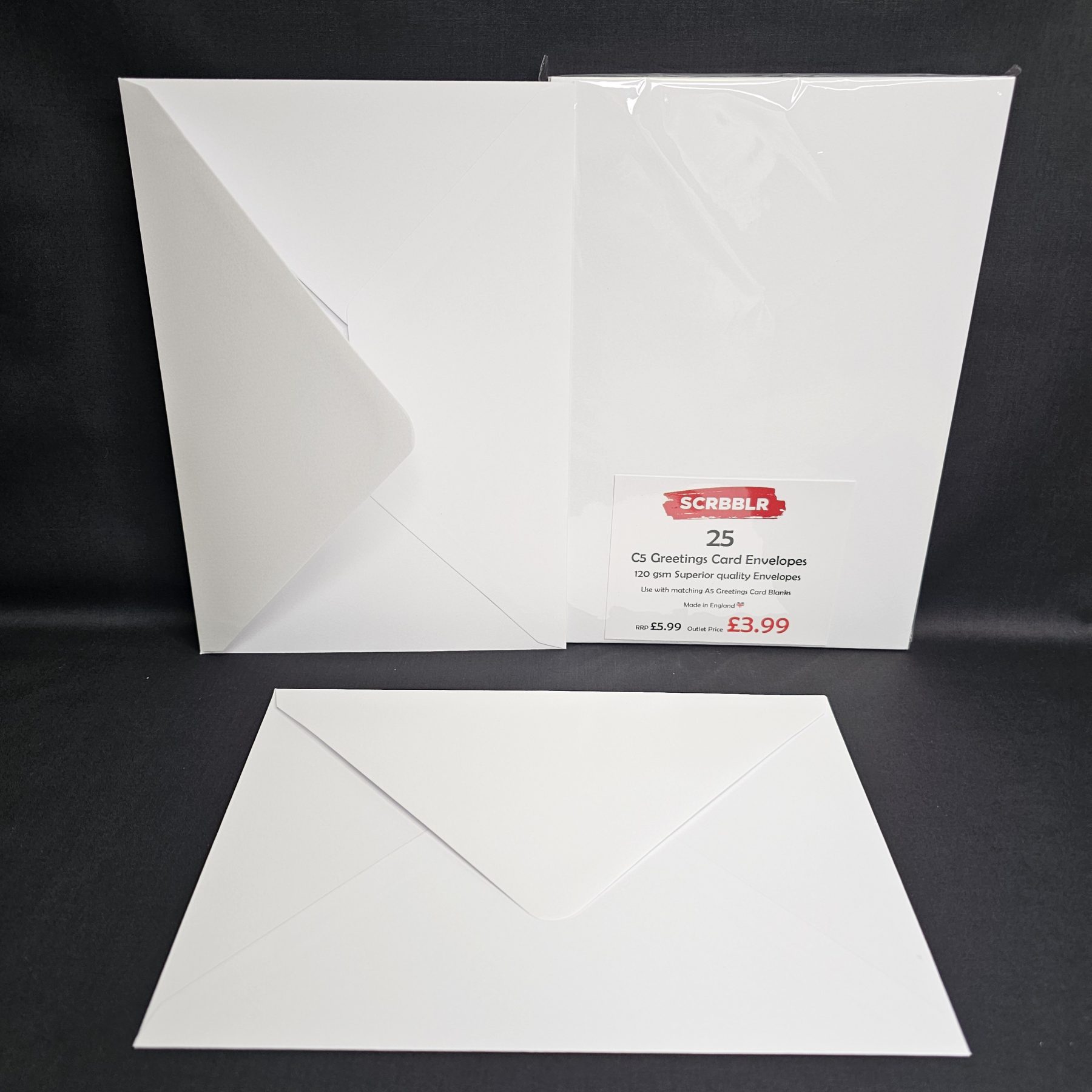 Luxury A5 Card Blanks / C5 Envelopes Pack 25