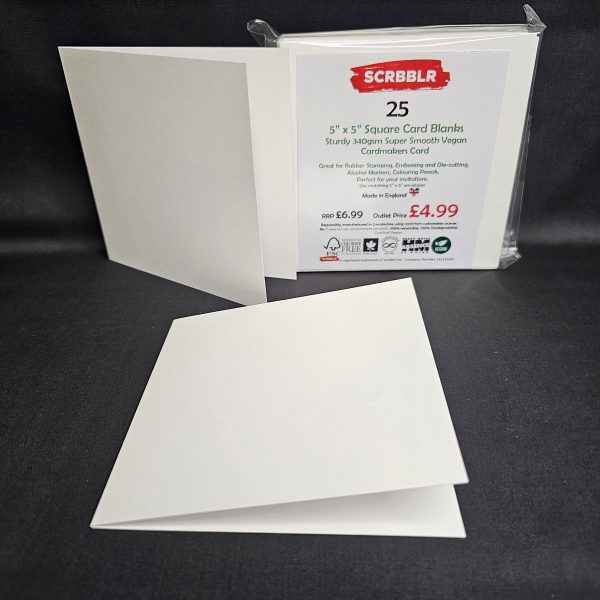 Luxury 5" x 5" Card Blanks / 5" x 5" Envelopes Pack 25
