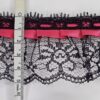 Medium Black & Pink Lace Trimmings - 3 metres - TP3005