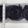 3D Flowers Large Black Trimmings - 3 metres - TP3011