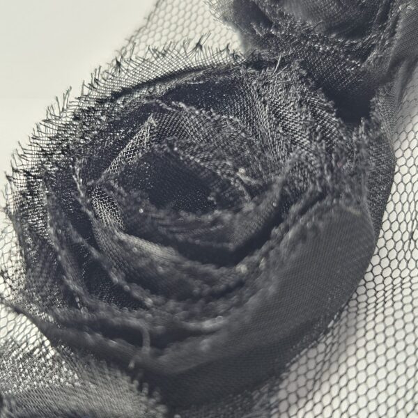 3D Flowers Large Black Trimmings - 3 metres - TP3011