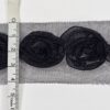 3D Flowers Black Medium Trimmings - 3 metres - TP3027