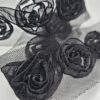 3D Flowers Black Medium Trimmings - 3 metres - TP3027