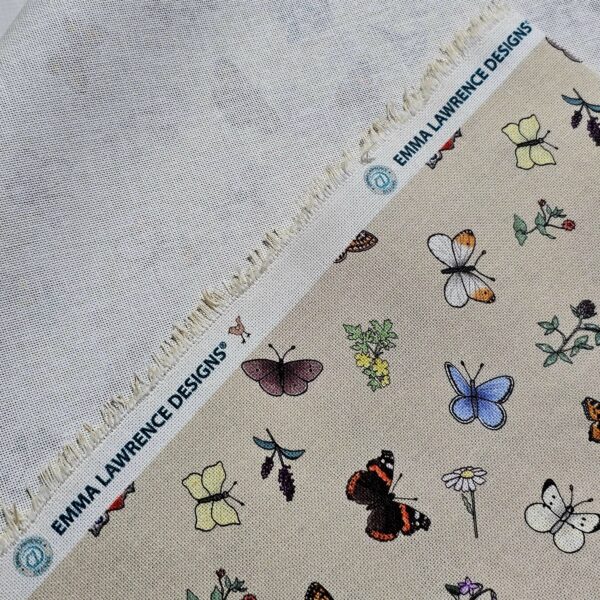 Panama 100% Cotton Fabric - Emma Lawrence Designs - Butterflies - CC254