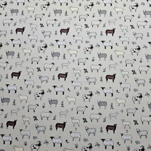 Panama 100% Cotton Fabric - Emma Lawrence Designs - Sheep - CC259