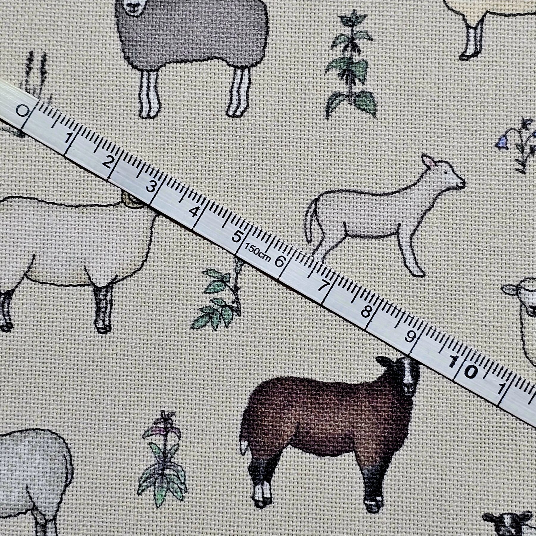 Panama 100% Cotton Fabric - Emma Lawrence Designs - Sheep - CC259