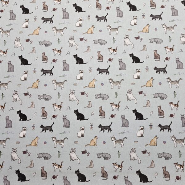 Panama 100% Cotton Fabric - Emma Lawrence Designs - Cats - CC262