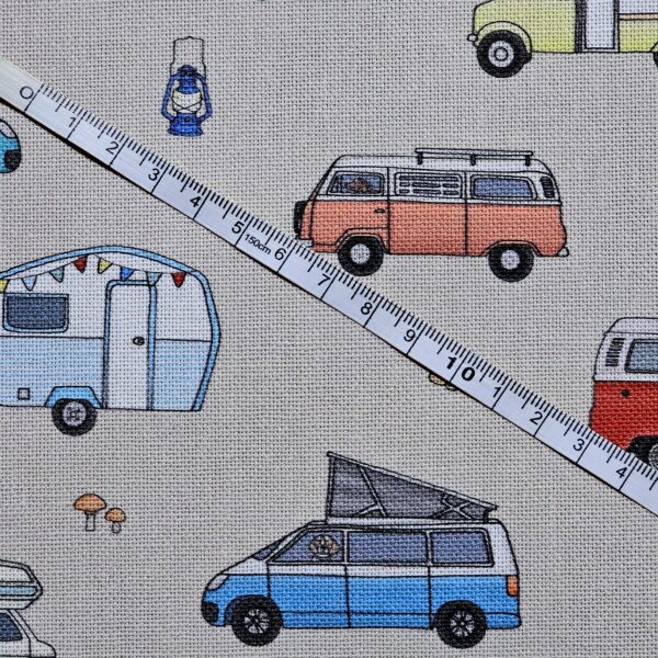 Panama 100% Cotton Fabric - Emma Lawrence Designs - Campervans - CC264