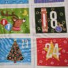 Fabric Panel - Merry Christmas Santa Advent Calendar - Panel 18
