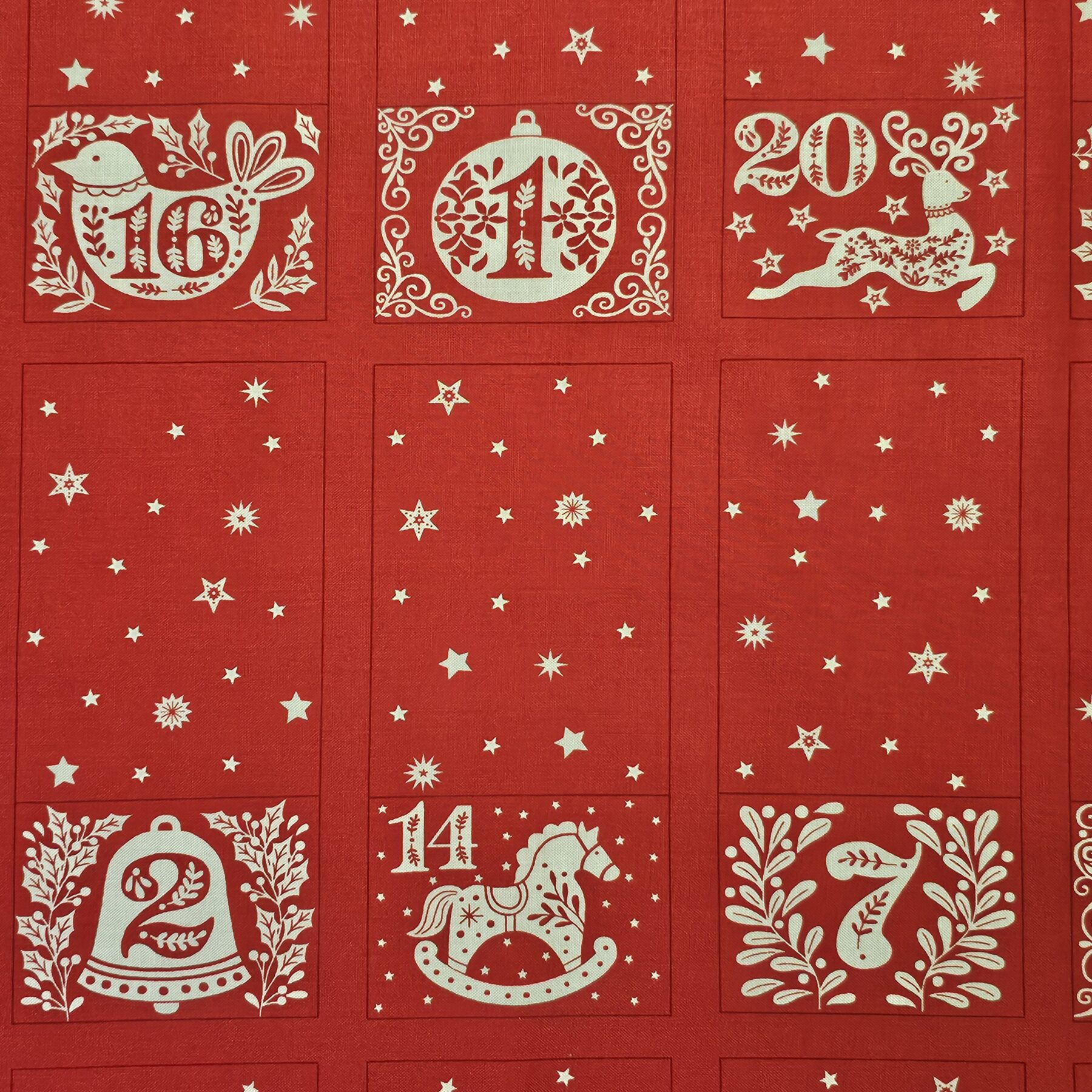 Fabric Panel - Scandi Christmas Advent Calendar - Panel 7