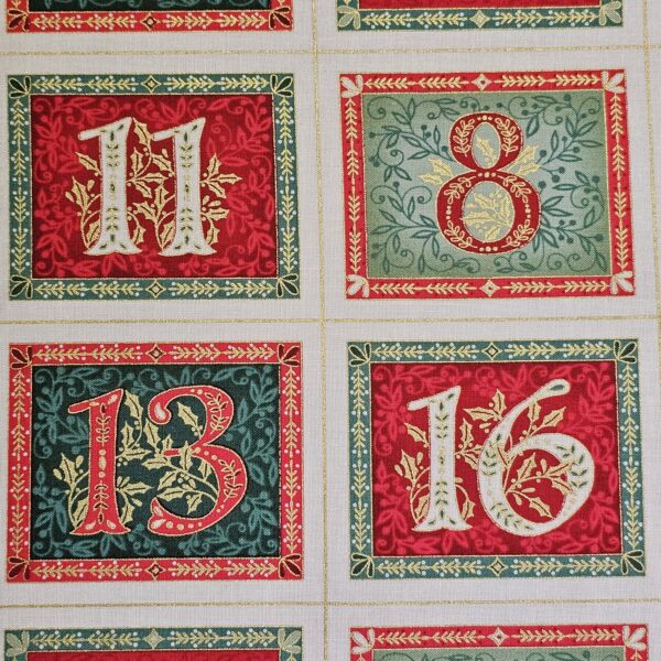 Fabric Panel - Good Tidings Christmas Advent Calendar - Panel 2
