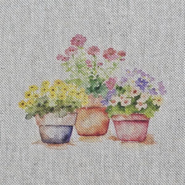 Cotton Canvas - Flower Pots - CC284